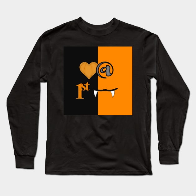 Love At First Bite Halloween Long Sleeve T-Shirt by ButterflyInTheAttic